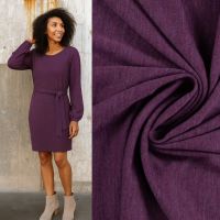 Merino wool jersey gebreid paars melange
