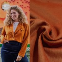 Mantelstof wool touch brique A La Ville / Knipmode