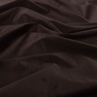 Stretch suede double face donker bruin
