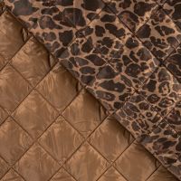 Doorgestikte 3 laags panter print bruin 