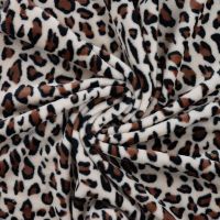 Knuffel fleece / alpen fleece leopard double face
