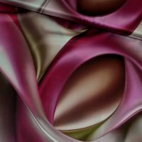 Exclusieve stretch zijde Italiaans design color waving bruin bordeaux rood cerise