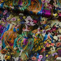 Exclusieve stretch zijde Italiaans design art of variantion