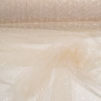 Coupon 060x150 Glitter tule nude / poeder 5075-020