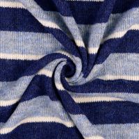 Gebreide stof streep blauw