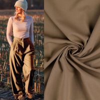 stretch gabardine wol/polyester/viscose camel