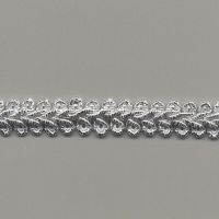 Zilver galon sierband 8mm lurex posament