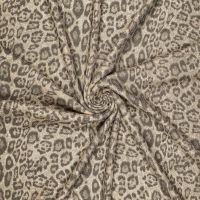 Shiny Leopard – Gebreide Stof met Goud Folie Print