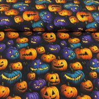  French terry pumpkins halloween