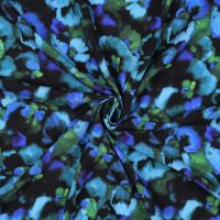 viscose ecovero lenzing digital  viooltjes blauw