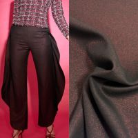 Stretch glitter denim / jersey zwart rood -A la ville / knipmode