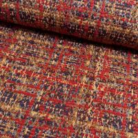 Exclusieve tweed rood melange stof  A la ville #knipmode