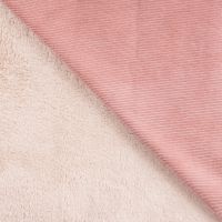 corduroy /babyrib metbont/ borg dubbel face