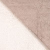 corduroy /babyrib metbont/ borg dubbel face beige taupe
