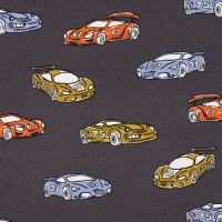 French terry tricot race wagens poppy