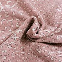 gebreide velours met panterprint  oud rose Ala ville Knipmode