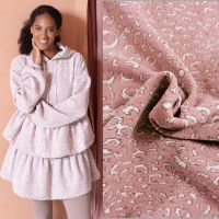 gebreide velours met panterprint  oud rose Ala ville Knipmode