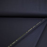 Coupon 070x150 wol Stretch Wol double face satin Exclusieve Italiaanse stof  kleur 1140 donker blauw