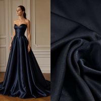 Satijn velvet glans donker blauw artikel p25.41 kleur 008