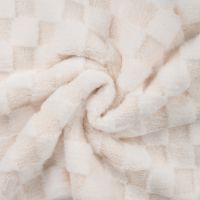  Bont borg ivory/ecru  met blokjes structuur 