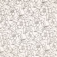 Washed Corduroy bloemen print  ivory zwart