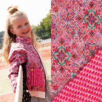 Stepped katoen patchwork pink Poppy collection
