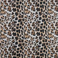 Tricot viscose dieren print leopard / panter 