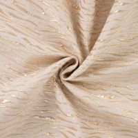 Linnen Brocade Jacquard zebra print beige goud