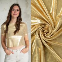 jersey tricot  metallic goud