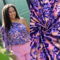  katoen satijn flowers  paars poppy meets pomme