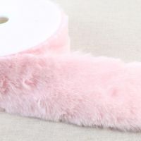 bont / borg rand 8cm licht  rose