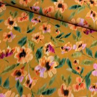 stretch crepe digitaal printed bloemen kerrie A la ville / bittoun