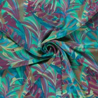 bubble crepe leaves print  My image donker mint