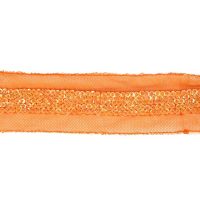 Tule kant pailletten handgemaakt 45mm oranje artikel 2355-5-693