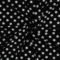 viscose ecovero lenzing polka dots / noppen zwart wit