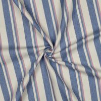 Denim streep garen geverfd blauw rose