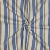 Denim streep garen geverfd blauw beige