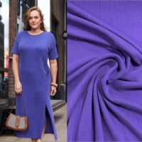 Tricot viscose Lavé met Fijne Rib – A La Ville / knipmode  paars 