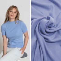 Tricot viscose Lavé met Fijne Rib – A La Ville / knipmode  lavendel blauw