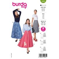 Burda naaipatroon 5690 groen - Rokken maat 34-44 easy