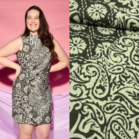 Viscose met paisley print groen A La Ville / Knipmode