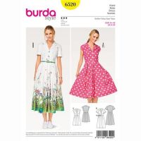 Burda patroon 6520  jurk  maat 34 t/m 46