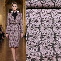 Exclusieve stretch jacquard Italiaanse design  barok stylr oud rose 