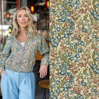 Gobelin flowers bloementjes creme blauw My image