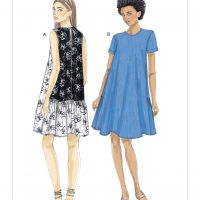 Vogue V9237 A-Line, Back-Ruffle Dresses  patroon maat Y US: (XS-M)