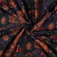 Jacquard bloem -paars brique - poppy meets pommé.
