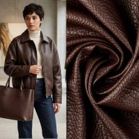 Kunstleder grof en dik – Vegan leder look bruin