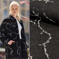 exclusieve bouclé mantelstof met marblemotief – a la ville | knipmode