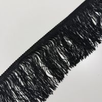  franje / fringes zwart 9cm
