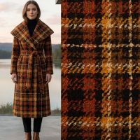 Tweed ruit Brique bruin oker